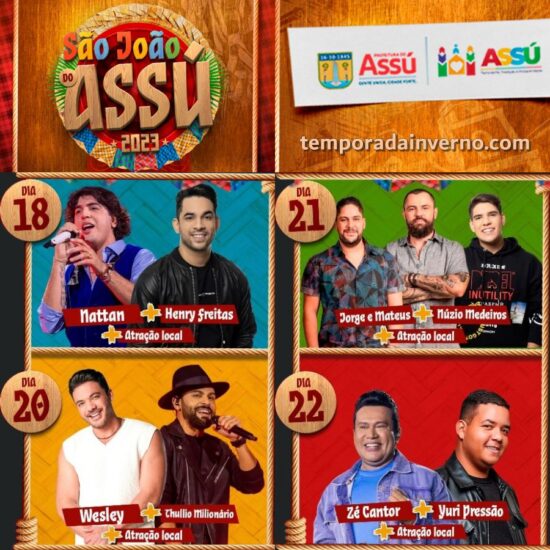 Programação São João de Assú 2023 no Rio Grande do Norte - temporadainverno-com-676129.hostingersite.com