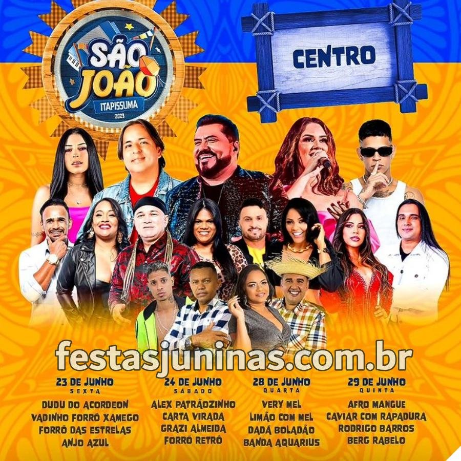 Pernambuco Festas Juninas . Programação São João 2023 em Itapissuma