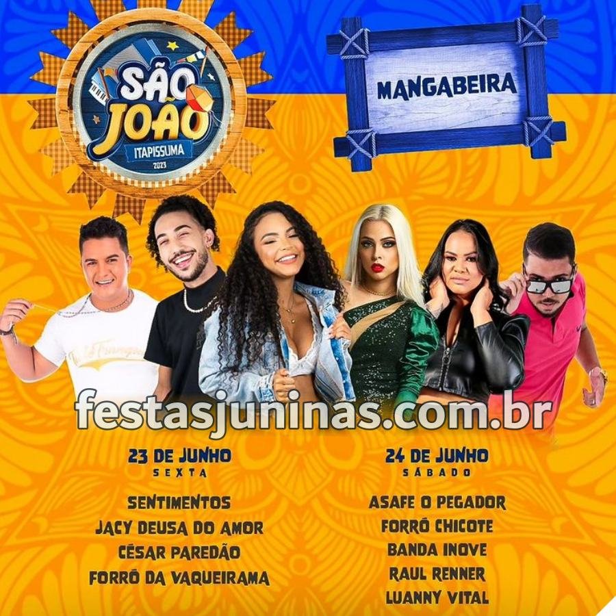 Pernambuco Festas Juninas . Programação São João 2023 em Itapissuma