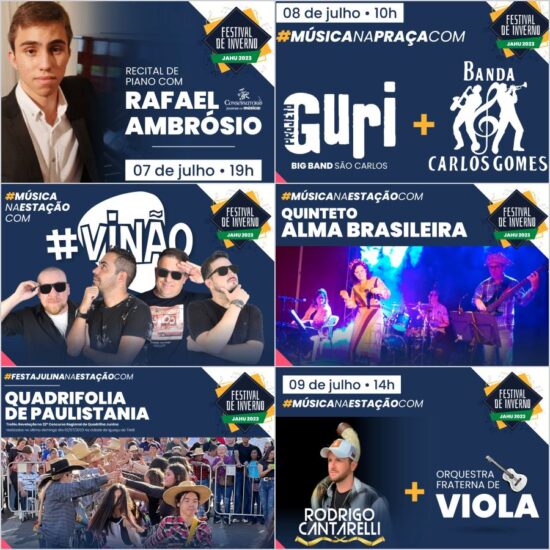 Programação Festival de Inverno 2023 em Jaú, São Paulo